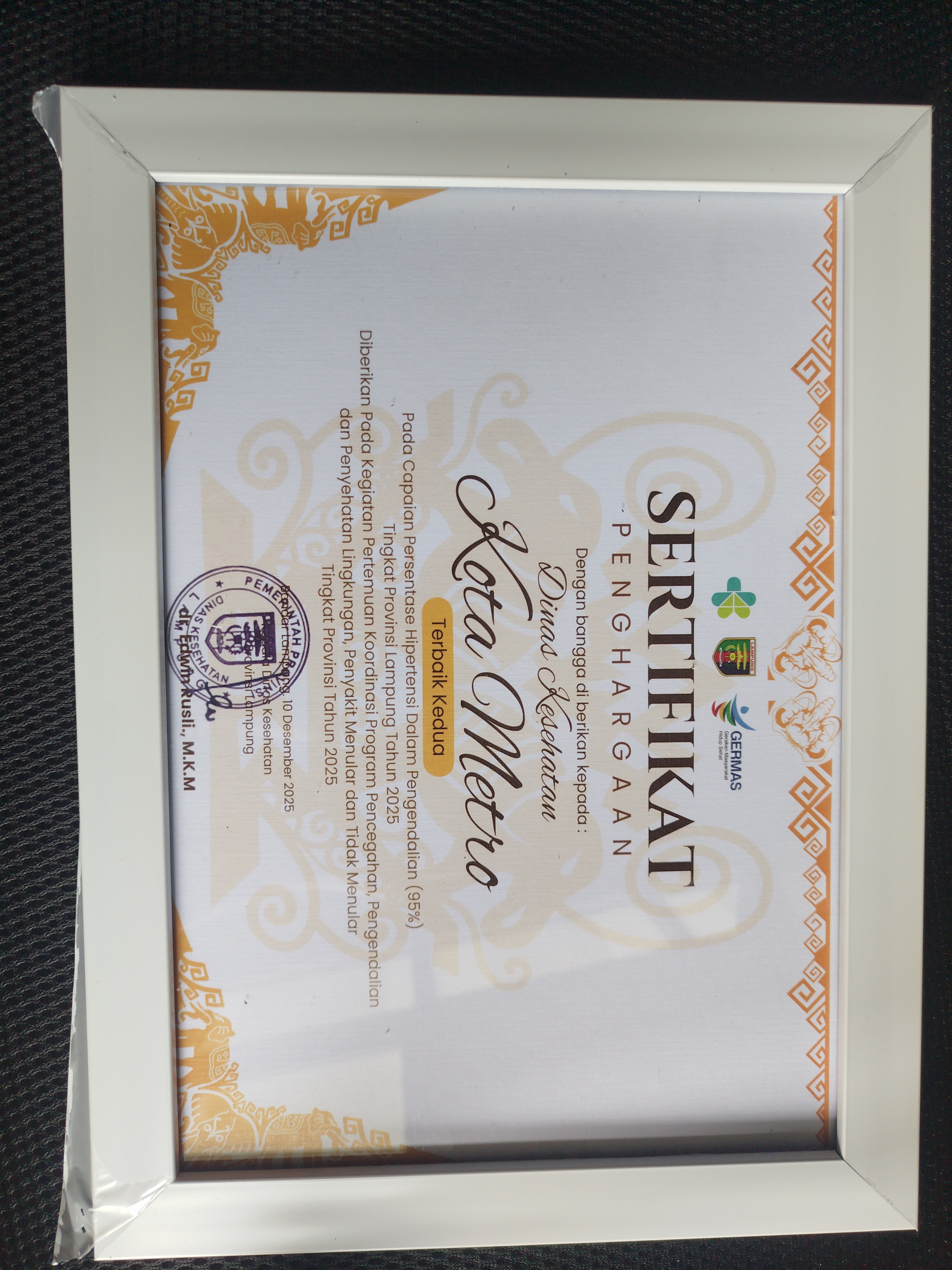 Juara 2 - Persentase Pengendalian Hipertensi 2025