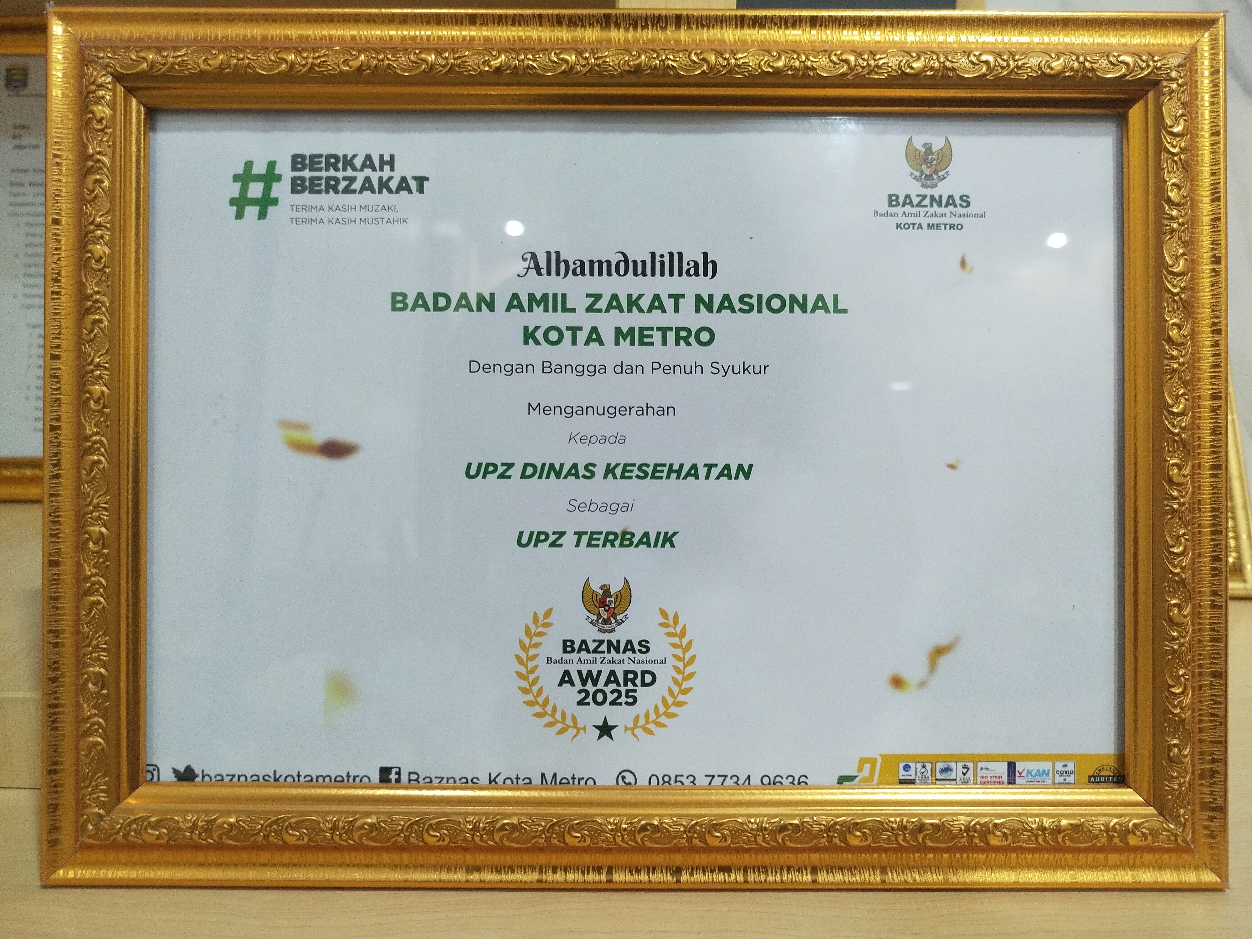 UPZ Terbaik - Dinas Kesehatan Kota Metro