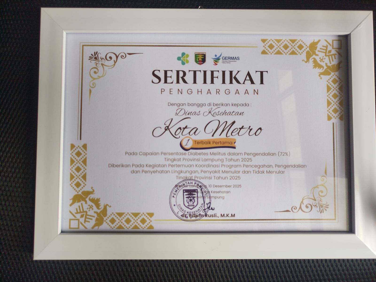 Juara 1 - Capaian Persentase Diabetes Melitus dalam Pengendalian 2025