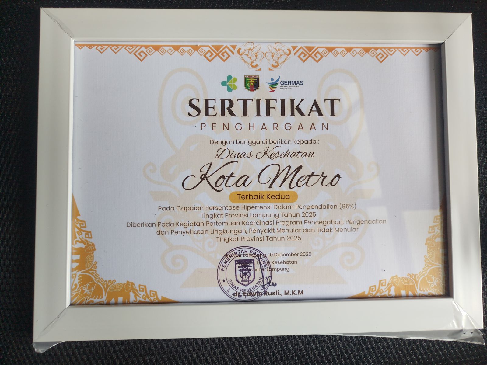 Juara 2 - Persentase Pengendalian Hipertensi 2025