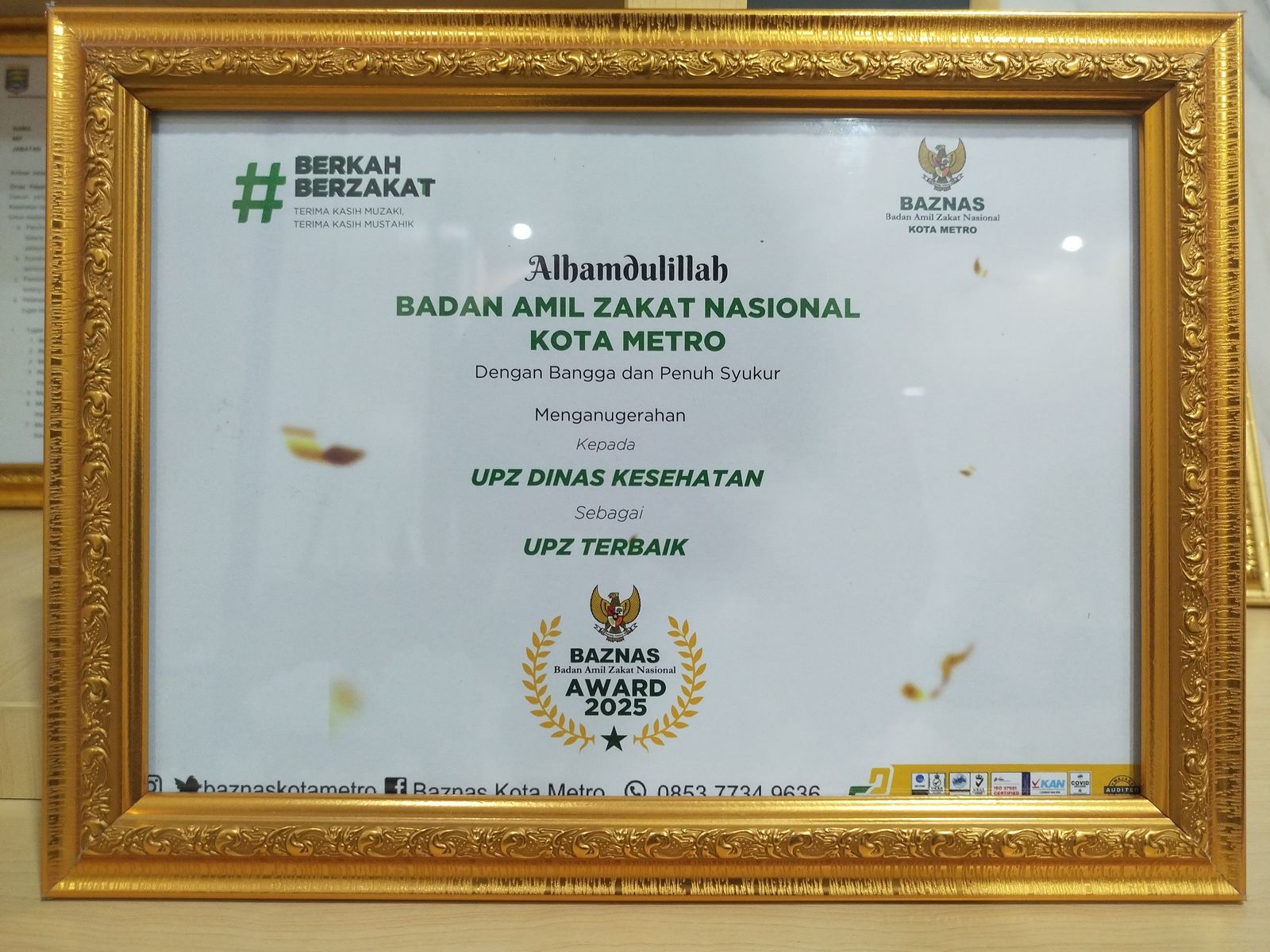 UPZ Terbaik - Dinas Kesehatan Kota Metro
